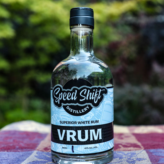 VRUM Rum, Superior White Rum by Speed Shift Distillery